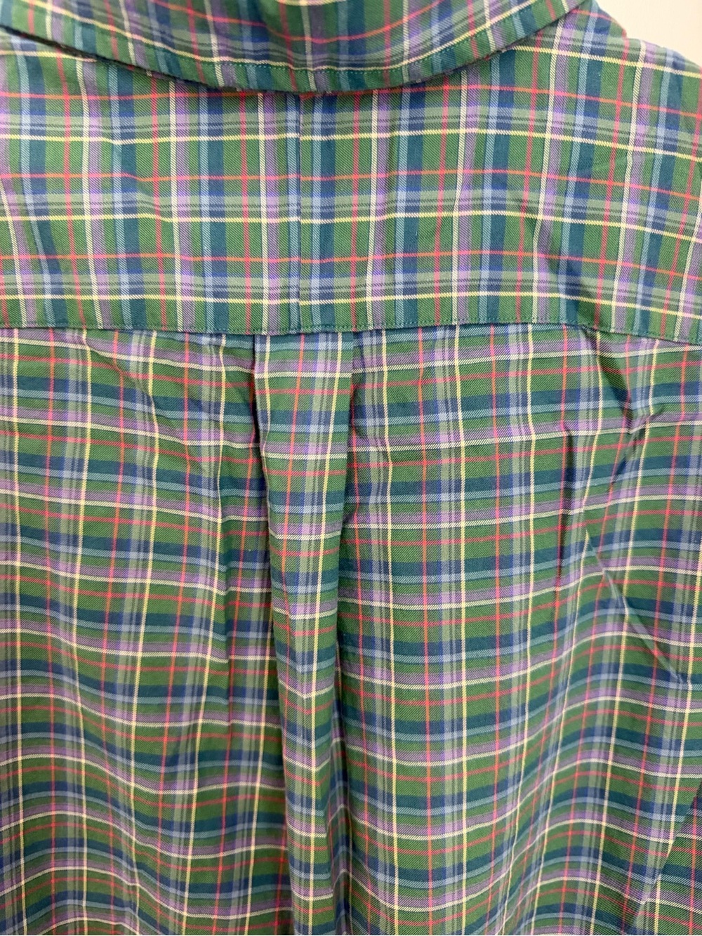 RALPH LAUREN L Purple & Green Plaid Button-Down Men's Shirt - Picture 4 of 11